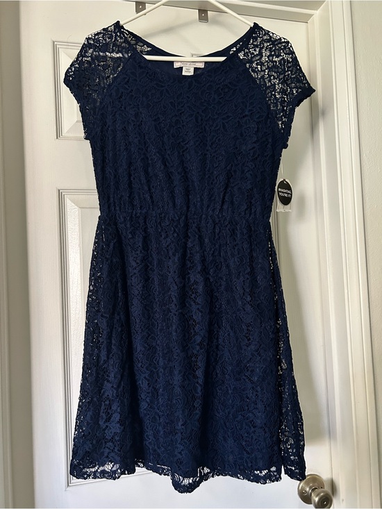 City Triangles Dresses & Skirts - City Triangles Navy Lace Midi Dress